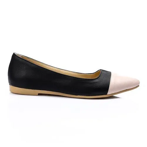 Black Comfy Bi-Tone Ballerina