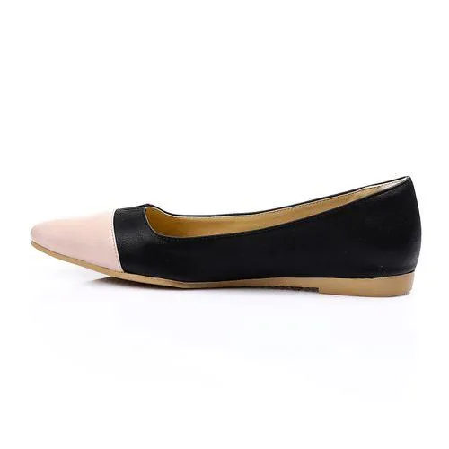 Black Comfy Bi-Tone Ballerina