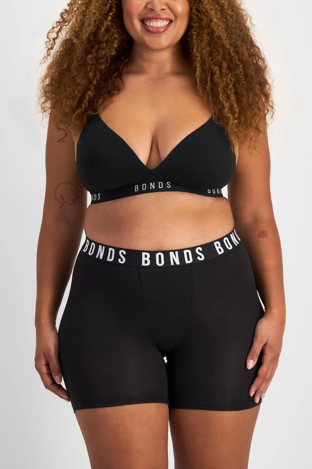 Bonds Mid-Length Icons Boxer Brief Underwear with Cotton for Women, 3-Pack