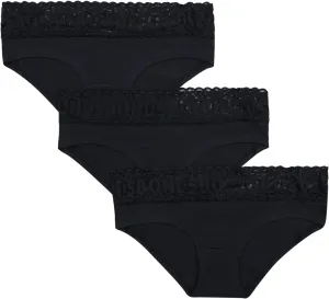 Bonds Women's Underwear Hipster Pack, Lace-top Icons Hipster Panties for Women, Stretchy Cotton-blend Underwear, 3-pack