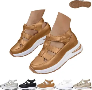 Bootara Women's Plus Size Hollow-Out Casual Sandals, NEW Versatile Thin Platform with Height-Boosting Thick Sole