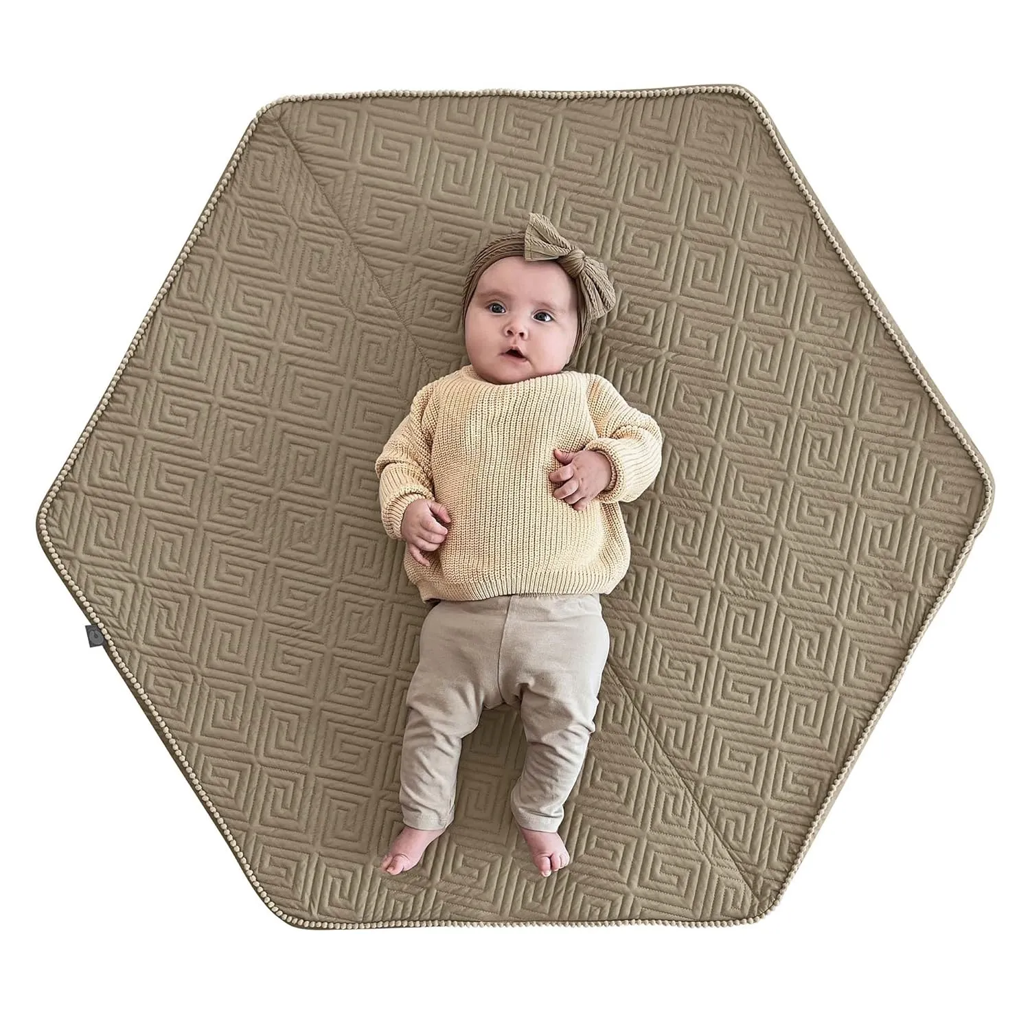 Boppy Foam Play Mat for Baby, Toddlers and Kids, Natural-Maze Tan, Easy-Setup with Non-Skid Backing for Floor Play, Tummy Time & More