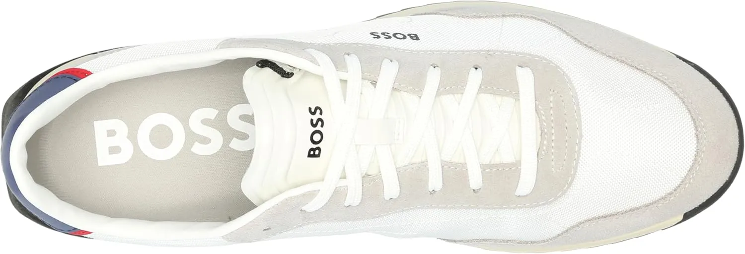 BOSS Men's Zayn Low Profile Suede Leather Two Tone Sneaker