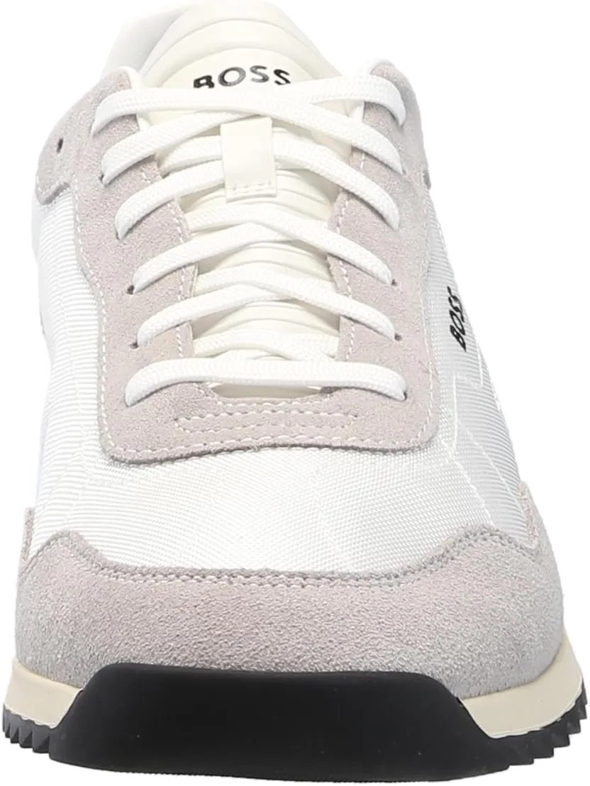 BOSS Men's Zayn Low Profile Suede Leather Two Tone Sneaker