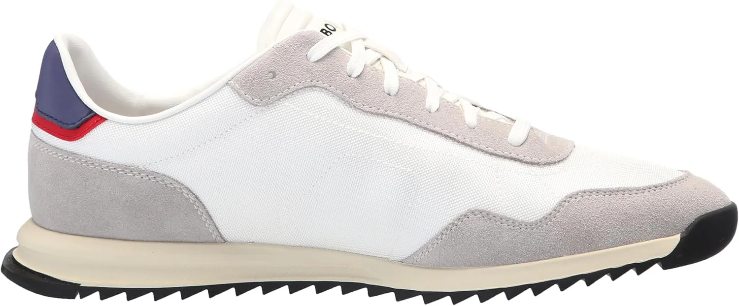 BOSS Men's Zayn Low Profile Suede Leather Two Tone Sneaker