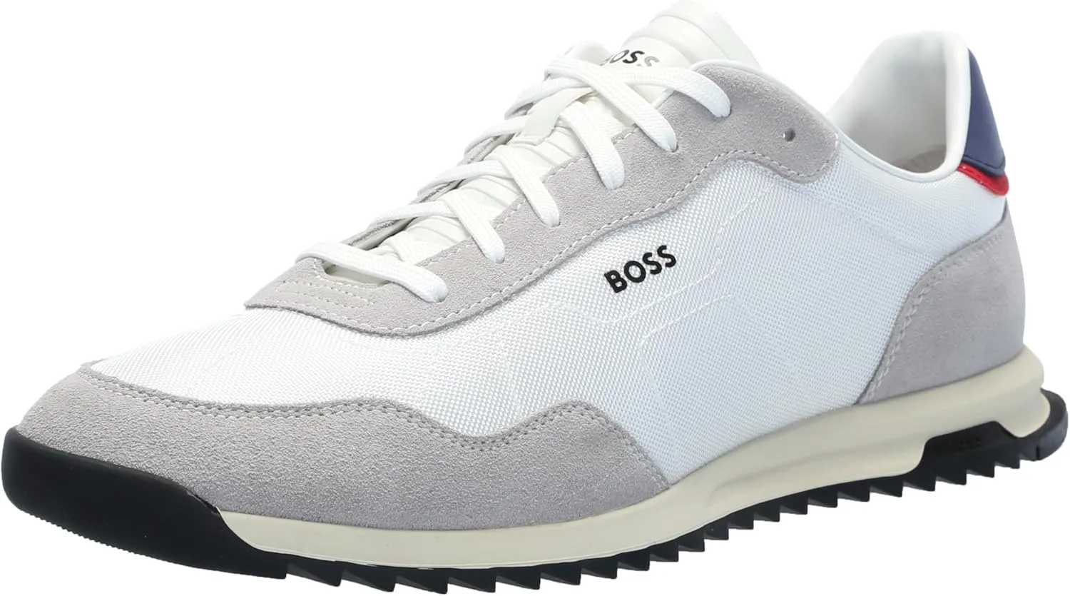 BOSS Men's Zayn Low Profile Suede Leather Two Tone Sneaker
