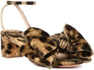 Bow Heeled Sandals for Women with 2 Inch Block Heel