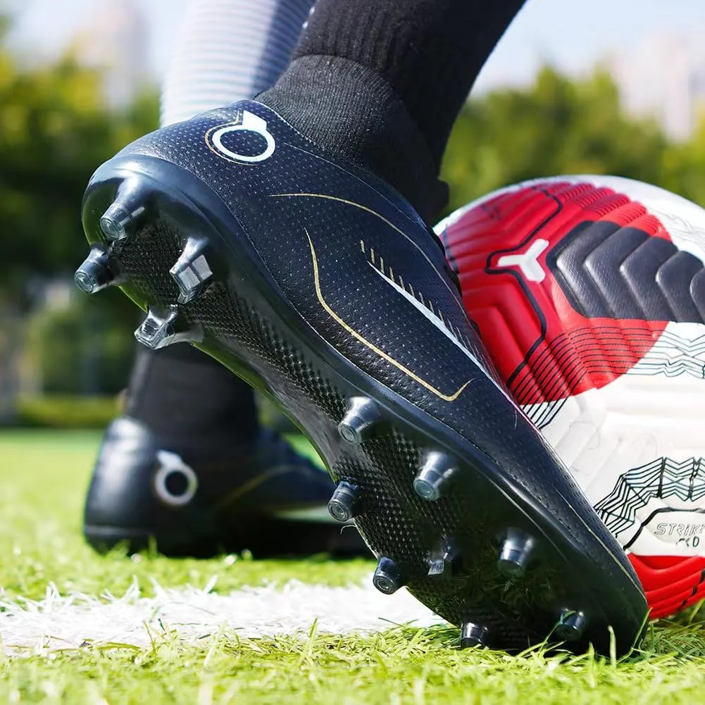breooes Men’s Soccer Cleats Football Boots Professional Training Turf Mens Outdoor Indoor Sports Athletic Big Boy's Fashion Sneaker