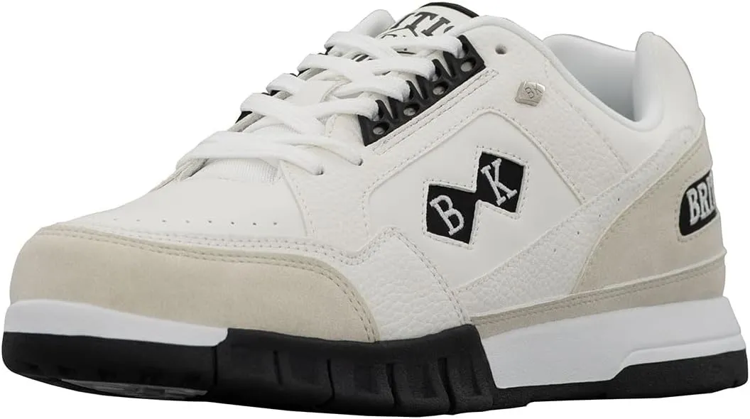 British Knights Men's Metros Sneaker, White/Off White/Black, 11.5