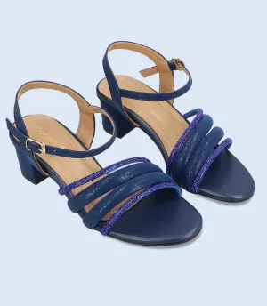 BW9362-NAVY-Women Sandal Heels