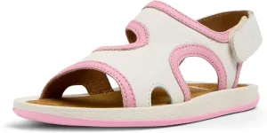 Camper Kids Girls Fashion 2-Strap Sandal, White 003, 3.5 Big Kid