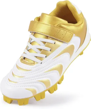 CAMVAVSR Unisex-Child Baseball Cleats Kids Softball Shoes for Boys Girls Rubber Molded Little Children Big Youth Sneakers Easy to Wear Sports Footwear