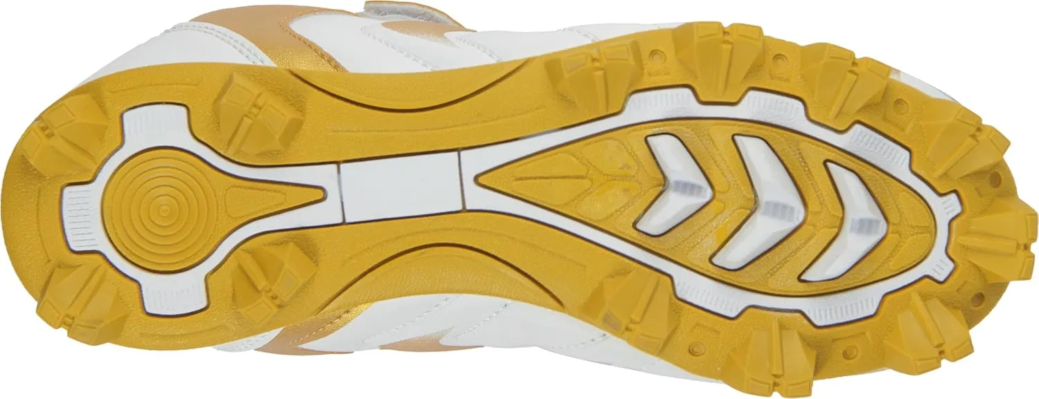 CAMVAVSR Unisex-Child Baseball Cleats Kids Softball Shoes for Boys Girls Rubber Molded Little Children Big Youth Sneakers Easy to Wear Sports Footwear