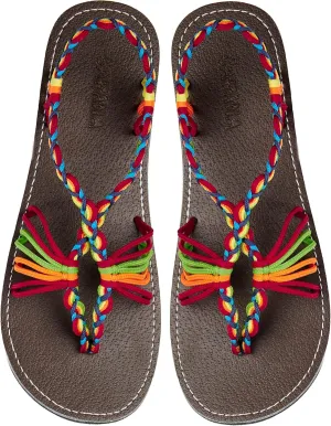 Capana Women's Flat Cork Sandals - Strappy Braided Bohemian Beach Sandals, Spring Casual Shoes, Comfy Boho Flats for Teen Girls – Cocoon
