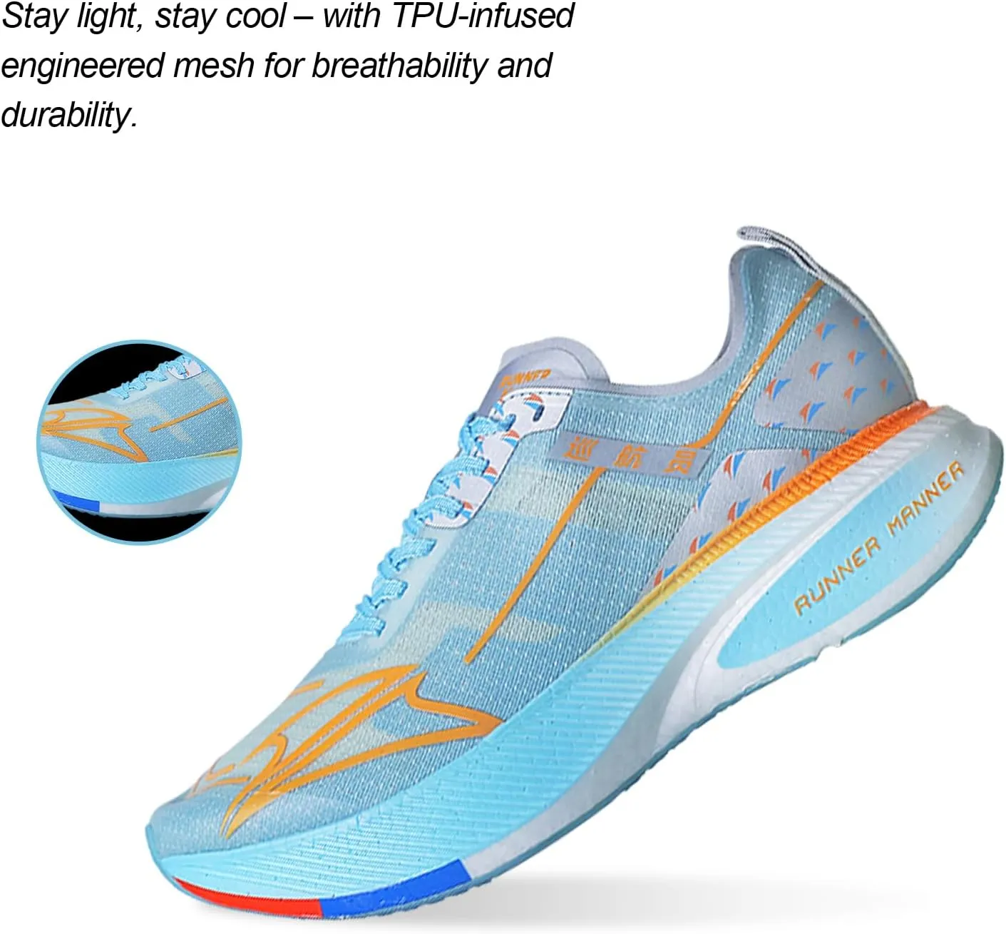 Carbon Plate Running Shoes for Men – Cushioned, Lightweight, Breathable, Non-Slip Road Sneakers