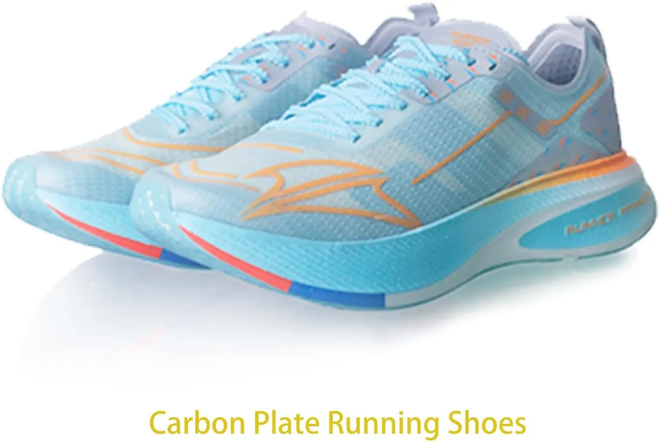 Carbon Plate Running Shoes for Men – Cushioned, Lightweight, Breathable, Non-Slip Road Sneakers