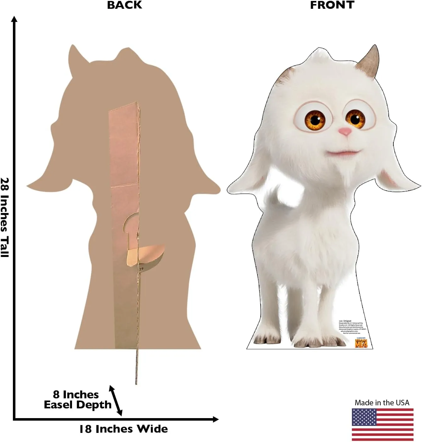 Cardboard People Unigoat Life Size Cardboard Cutout Standup - Despicable Me 4 (2024 Film)