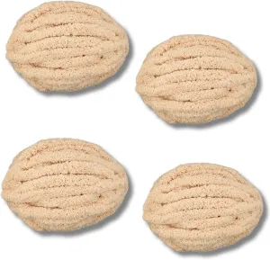 Chunky Yarn No7 Thick Yarn, 250 Grams 32 Yards (Almond, Pack of 4)