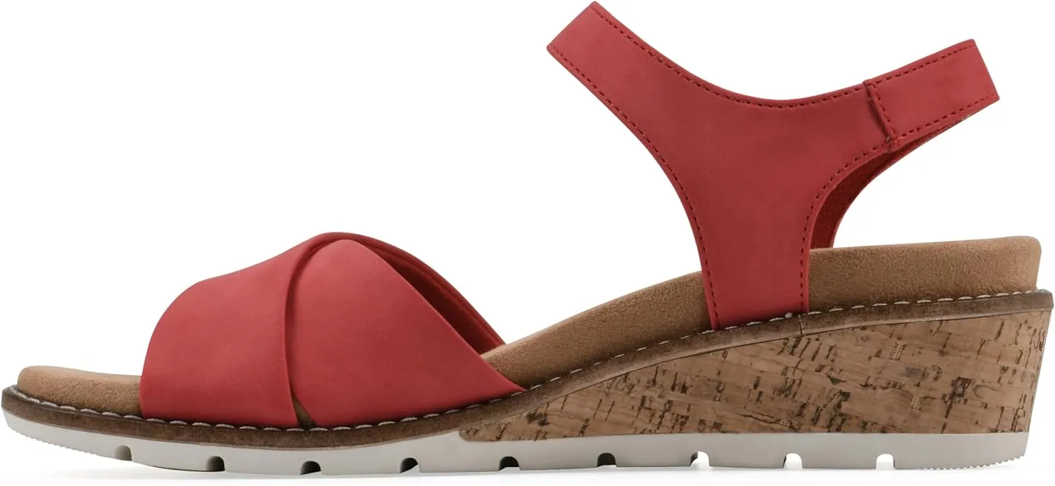 CLIFFS BY WHITE MOUNTAIN Women's Tinna Cork Wedge Sandal