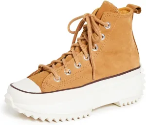 Converse Women's Run Star Hike Sneakers, Wheat/Shadowberry, Tan, 5 Medium US