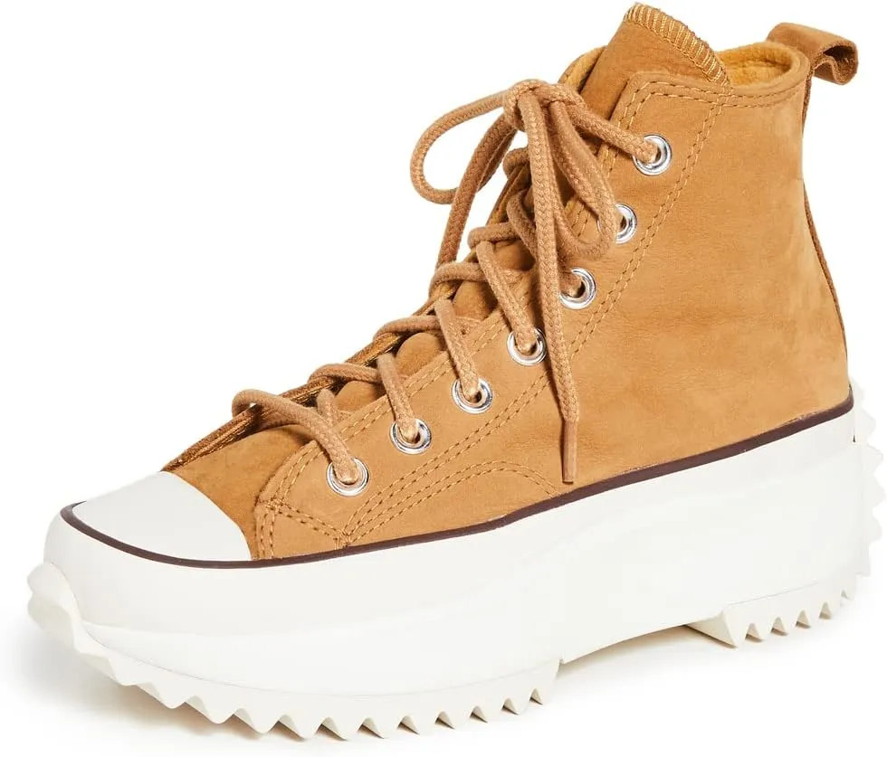 Converse Women's Run Star Hike Sneakers, Wheat/Shadowberry, Tan, 5 Medium US
