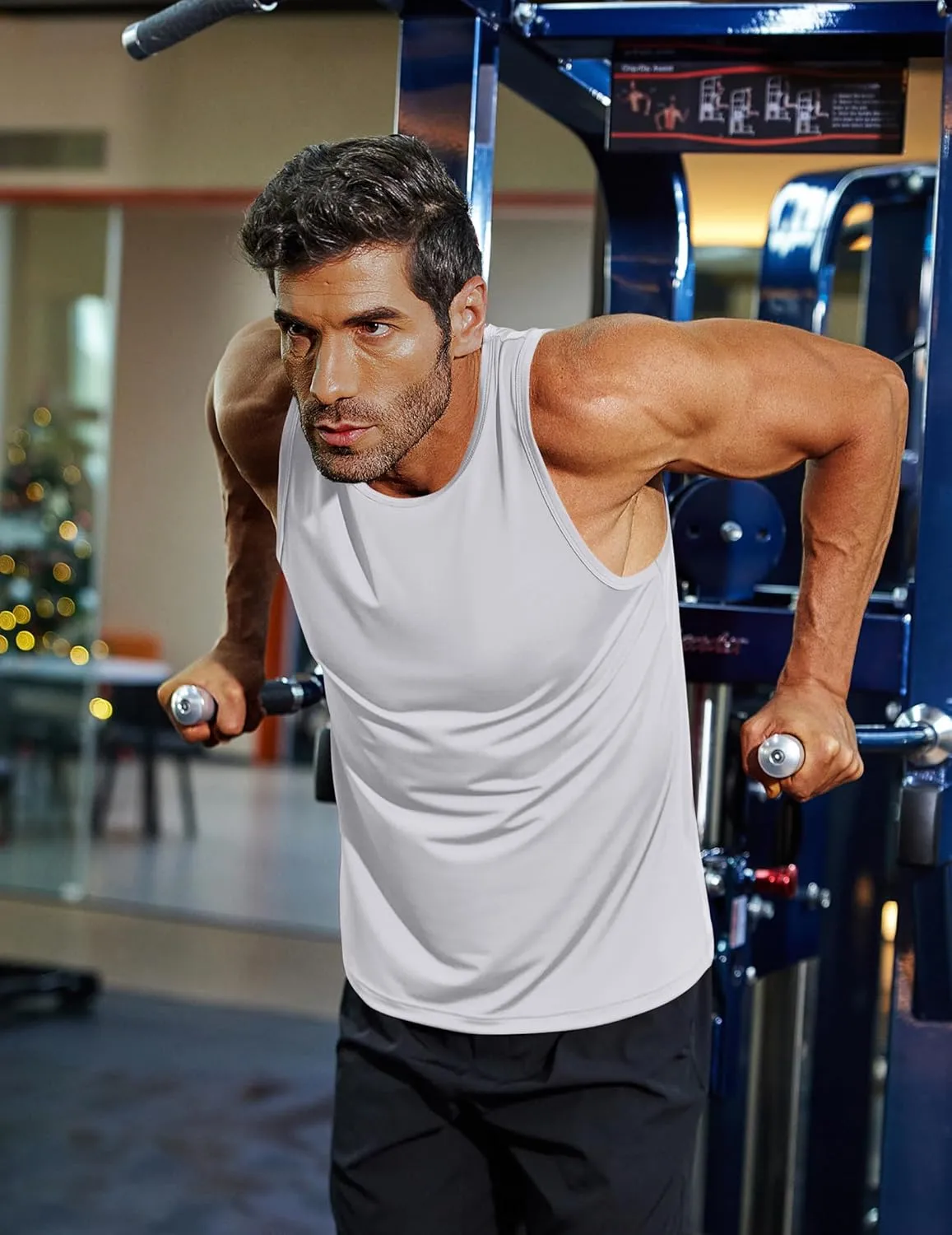 COOFANDY Mens Tank Top UPF 50  Quick Dry Sleeveless Shirts Summer Workout Muscle T Shirt Cool Swim Beach Top