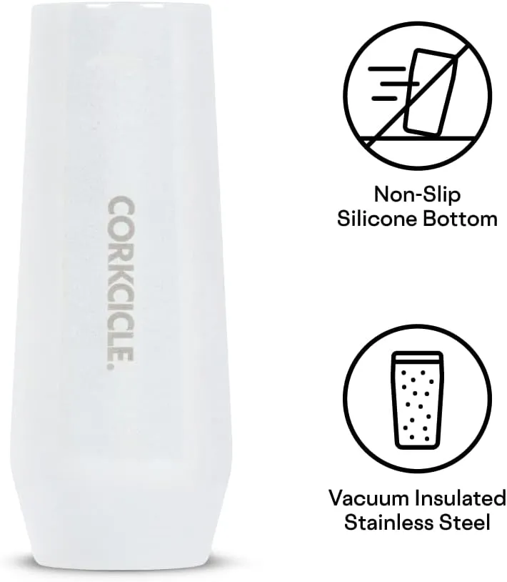 Corkcicle Stemless Flute, Triple Insulated Stainless Steel, Easy Grip, Non-slip Bottom, Keeps Beverages Chilled for 9 Hours, Unicorn Magic, 7 oz