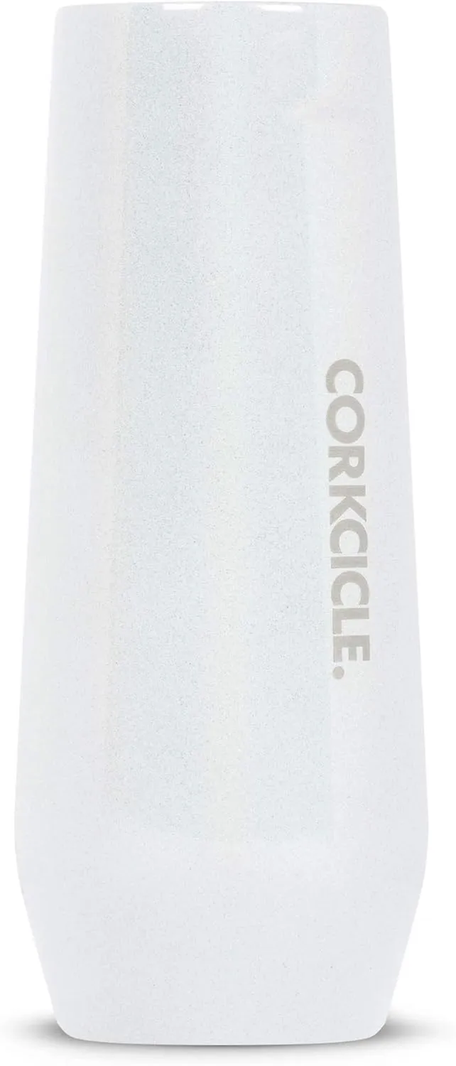 Corkcicle Stemless Flute, Triple Insulated Stainless Steel, Easy Grip, Non-slip Bottom, Keeps Beverages Chilled for 9 Hours, Unicorn Magic, 7 oz