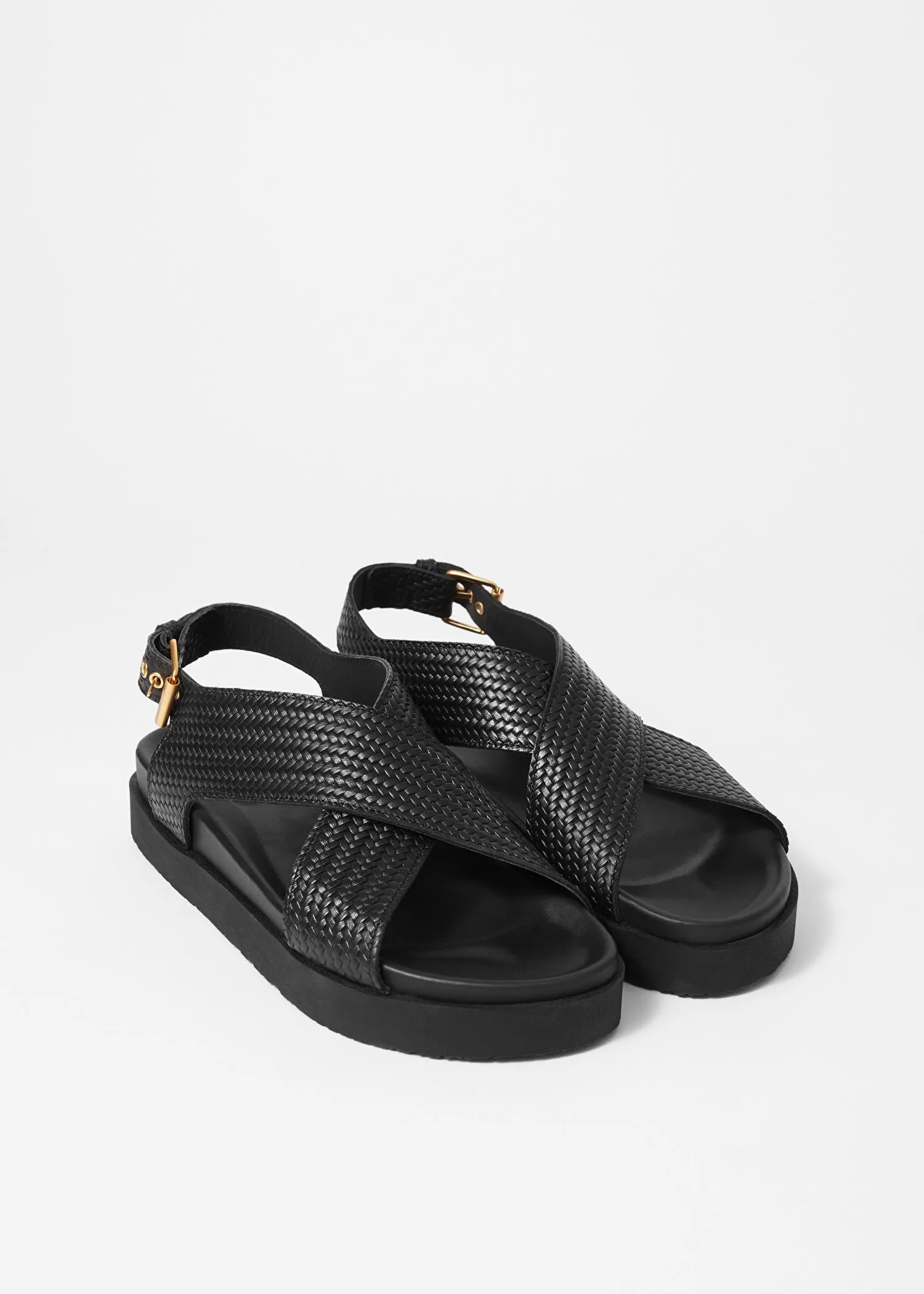 Criss-Cross Leather Sandals