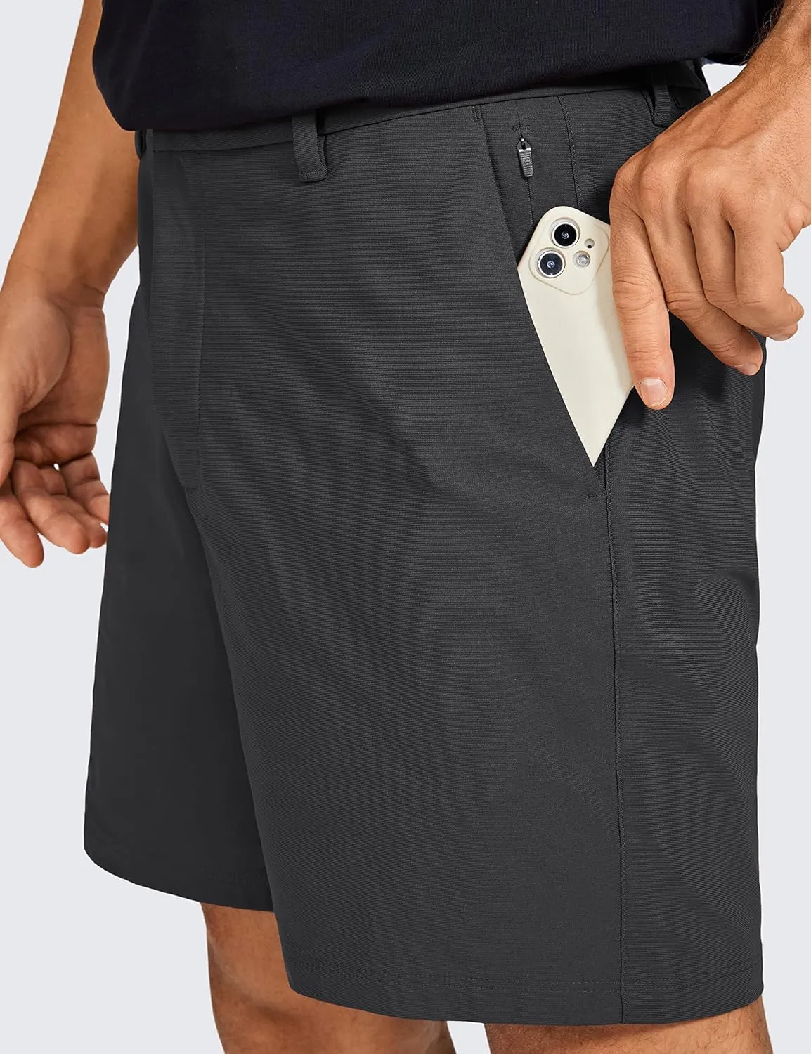 CRZ YOGA Men's All Day Comfy Golf Shorts - 7"/9" Stretch Lightweight Flat Front for Casual Work with Pockets
