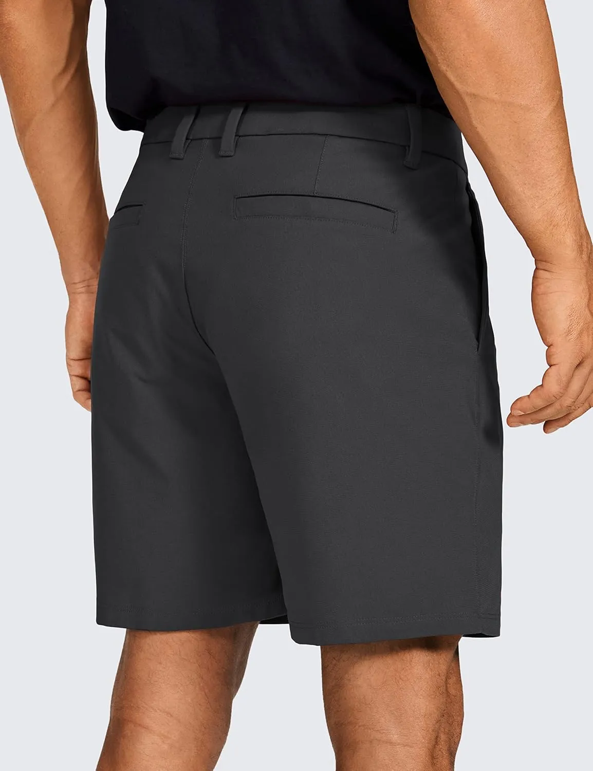 CRZ YOGA Men's All Day Comfy Golf Shorts - 7"/9" Stretch Lightweight Flat Front for Casual Work with Pockets