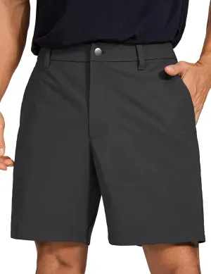 CRZ YOGA Men's All Day Comfy Golf Shorts - 7"/9" Stretch Lightweight Flat Front for Casual Work with Pockets