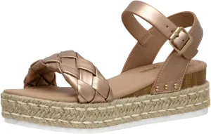 CUSHIONAIRE Women's Mae woven espadrille wedge sandal
