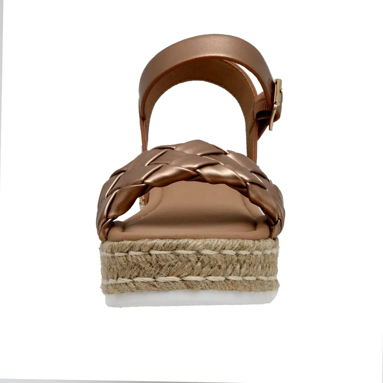CUSHIONAIRE Women's Mae woven espadrille wedge sandal