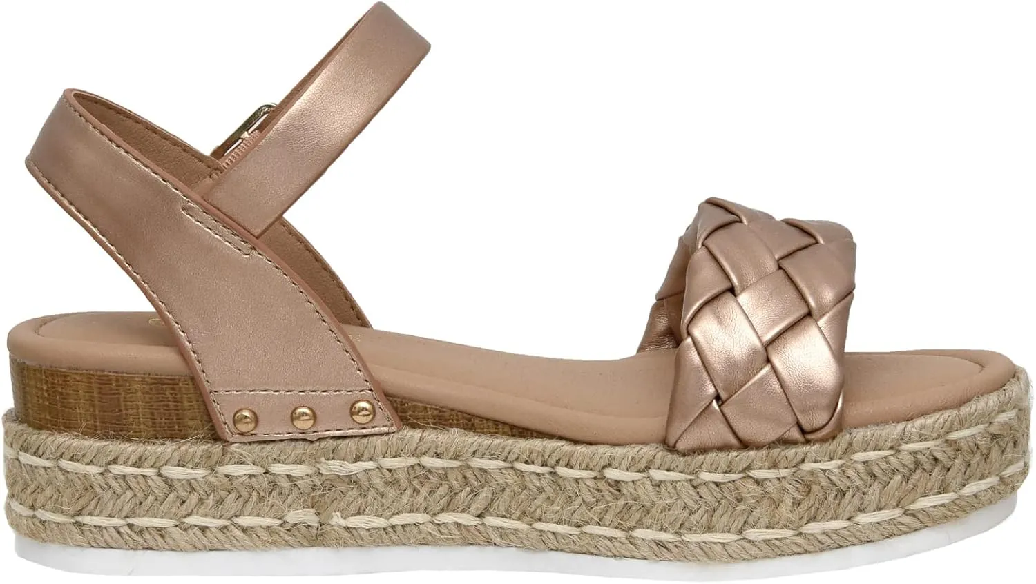 CUSHIONAIRE Women's Mae woven espadrille wedge sandal