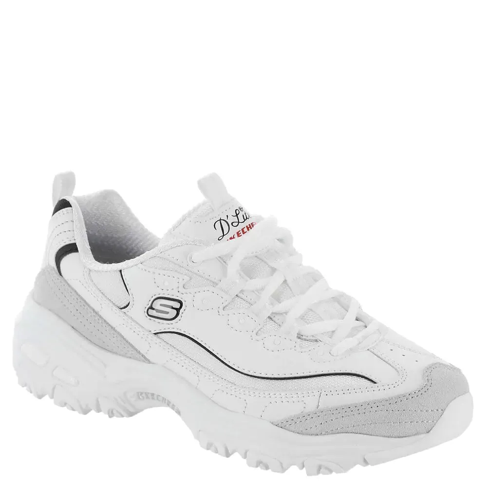 Cutting-edge software 9.5 White Sneaker New Black DLites Skechers Womens Customer endorsements Heat