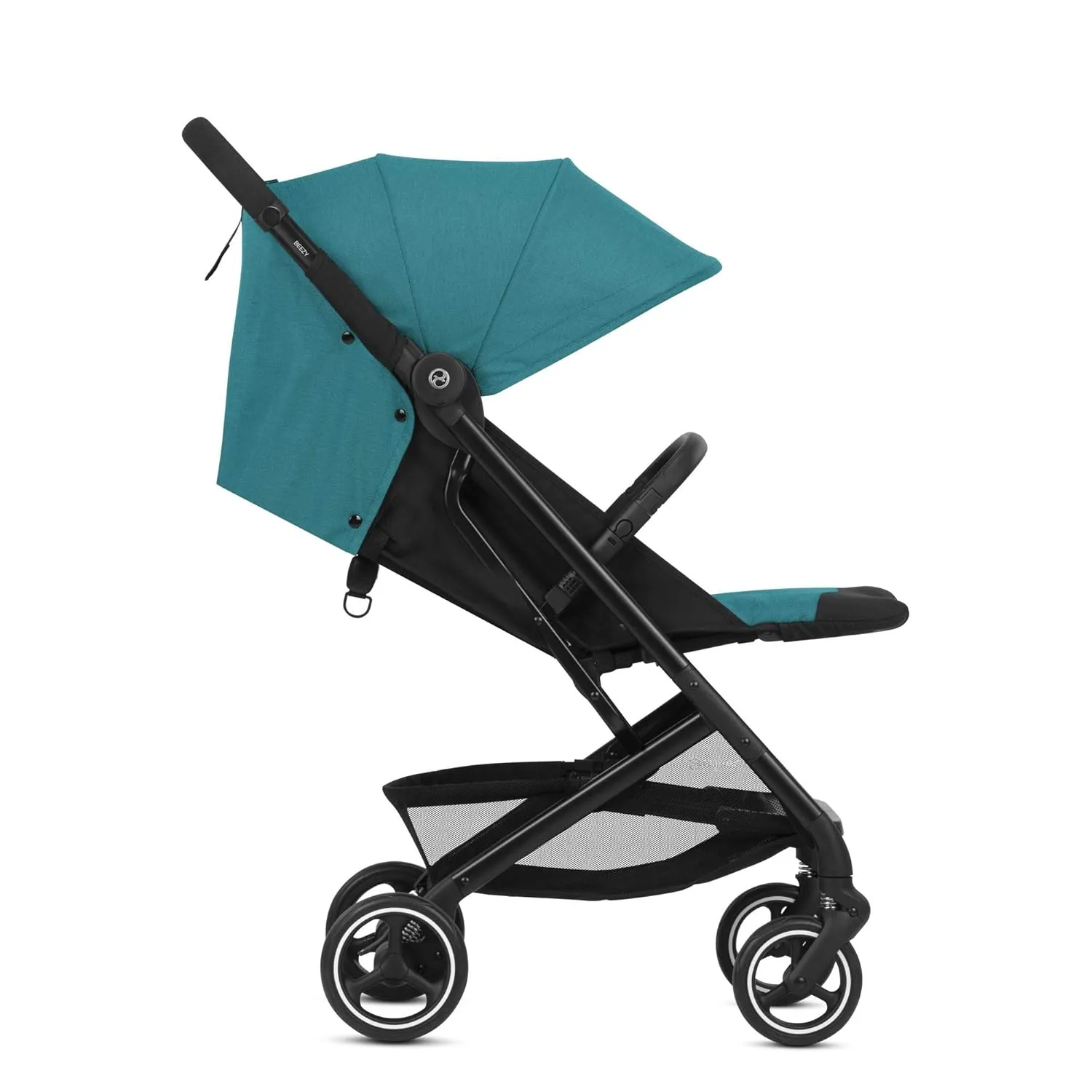 CYBEX Beezy Stroller, Lightweight Baby Stroller, Compact Fold, Compatible with All CYBEX Infant Seats, Stands for Storage, Easy to Carry, Multiple Recline Positions, Travel Stroller, River Blue