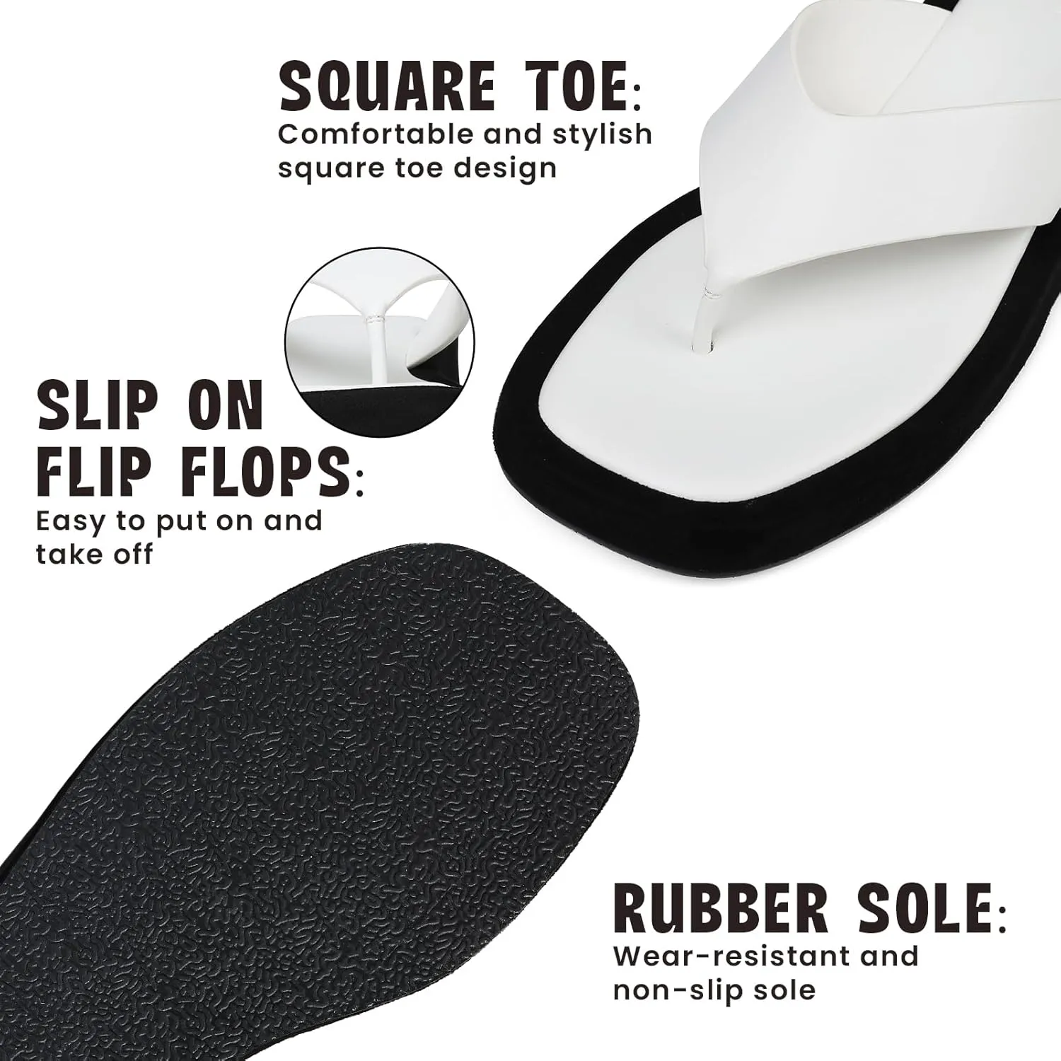 CYNLLIO Slides for Women Slip on Flip Flops Sandals Casual Thongs Platform Wedges Sandals Summer Beach Shoes Comfy Walking Flats Shoes Outdoor Slippers