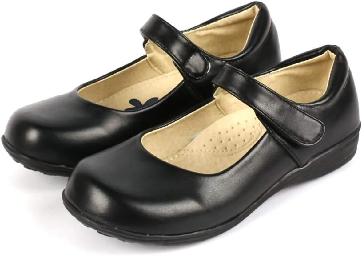 DADAWEN Girl's Strap School Uniform Dress Shoe Mary Jane Flat (Toddler/Little Kid/Big Kid)