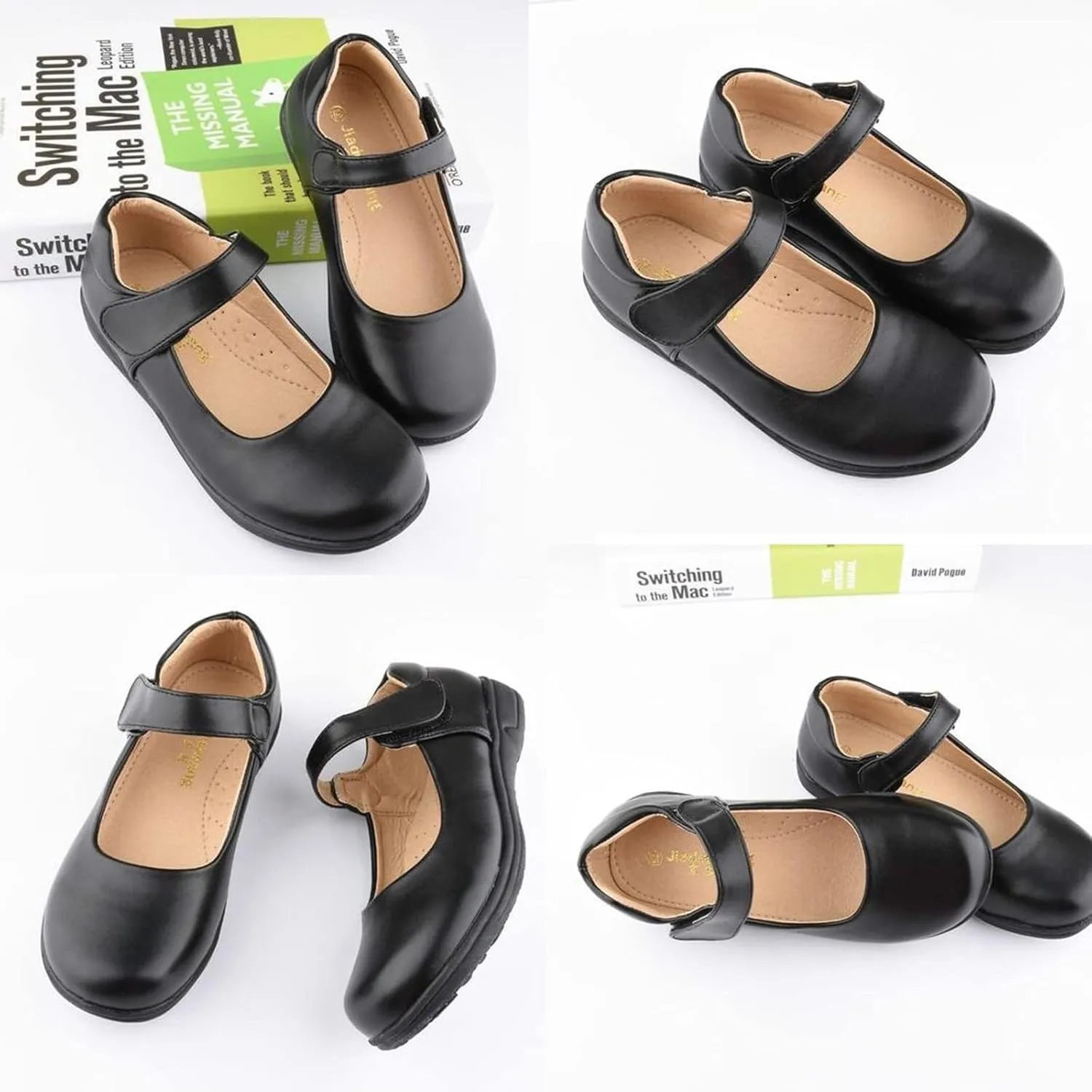 DADAWEN Girl's Strap School Uniform Dress Shoe Mary Jane Flat (Toddler/Little Kid/Big Kid)