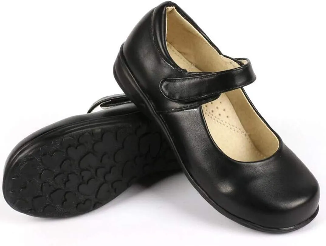 DADAWEN Girl's Strap School Uniform Dress Shoe Mary Jane Flat (Toddler/Little Kid/Big Kid)