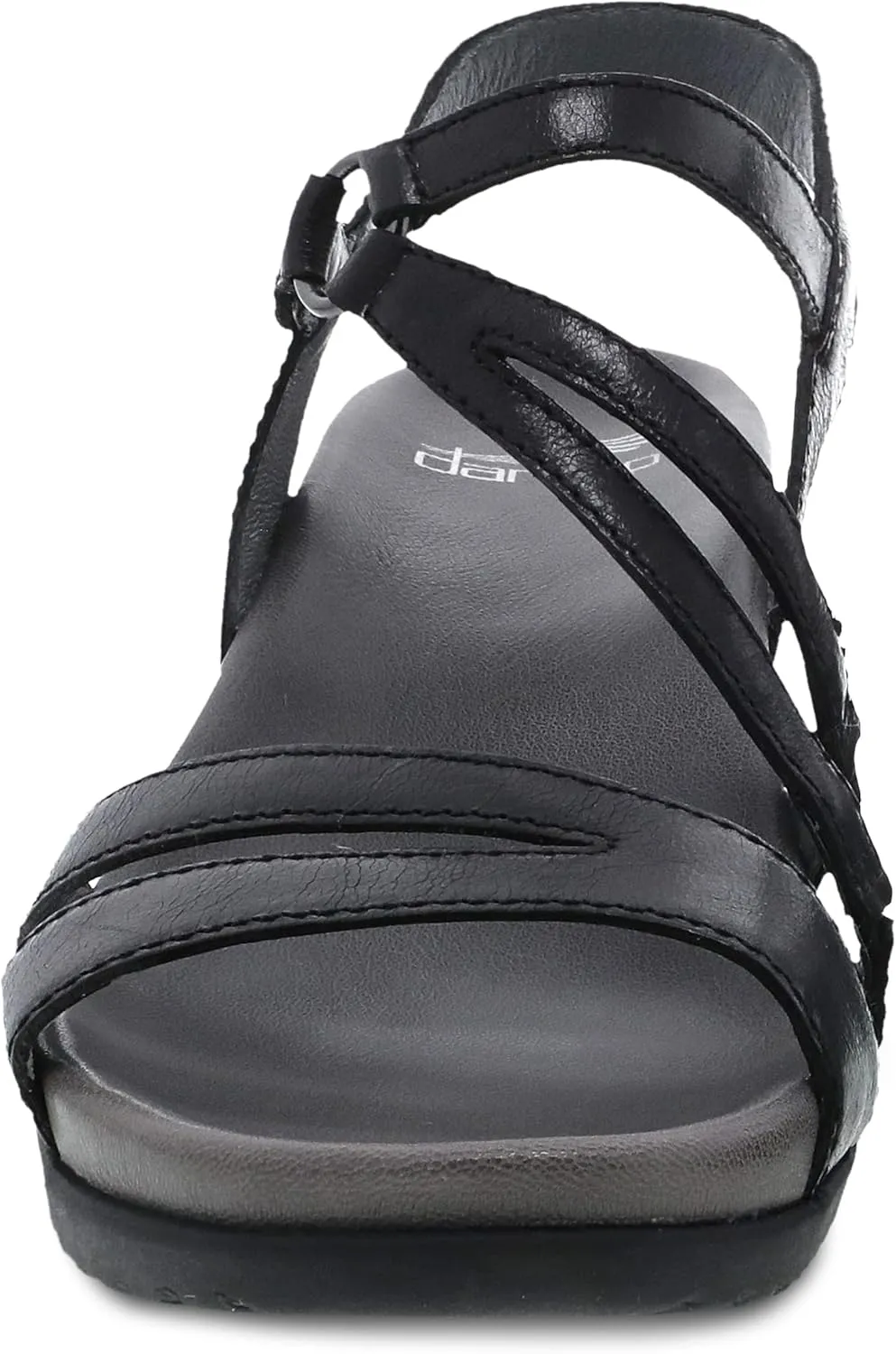 Dansko Addyson Wedge Sandal for Women – Cushioned, Contoured Footbed for All-Day Comfort and Support – Adjustable Hook & Loop Strap with Buckle Detail – Lightweight Rubber Outsole