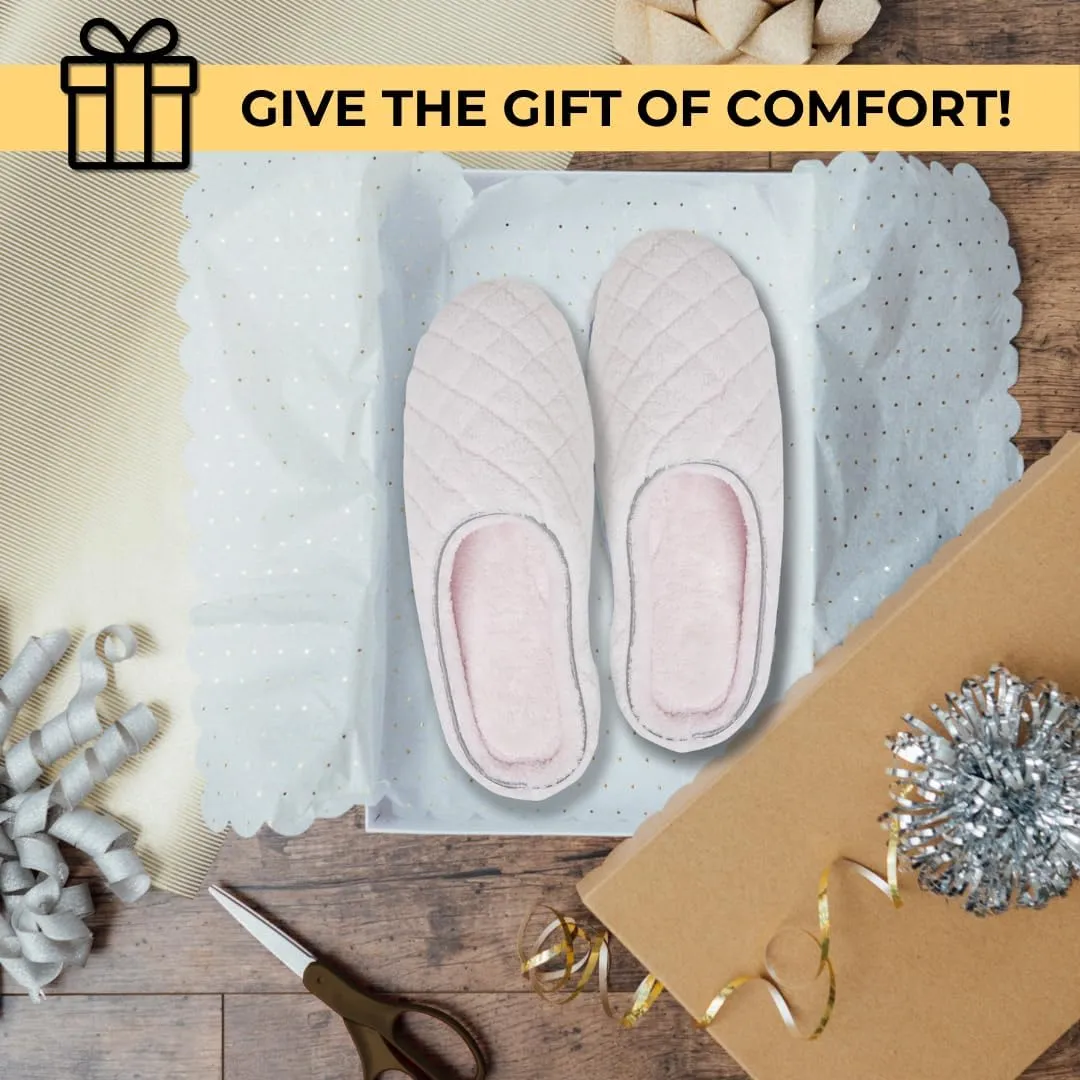 Dearfoams Women's Lacey Memory Foam Comfort Easy On/Off Clog Slipper