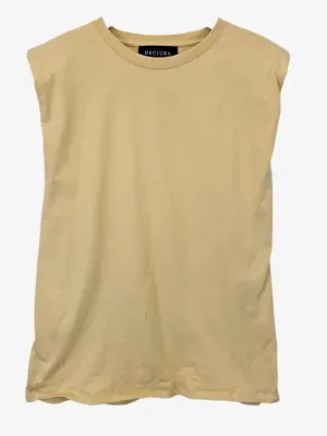 Decjuba Comfy Shoulder Pad Tank Top Size L