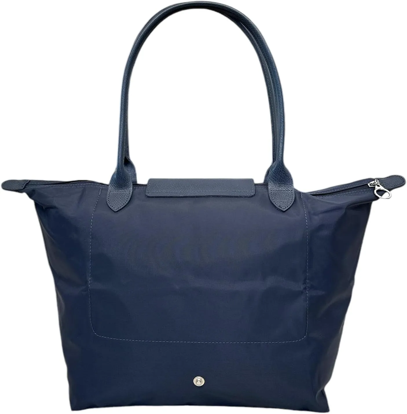 Designer-like Tote | Genuine Leather Trimming | Foldable | Nylon | Lightweight | Zipper Closure | Flat Inside Pockets