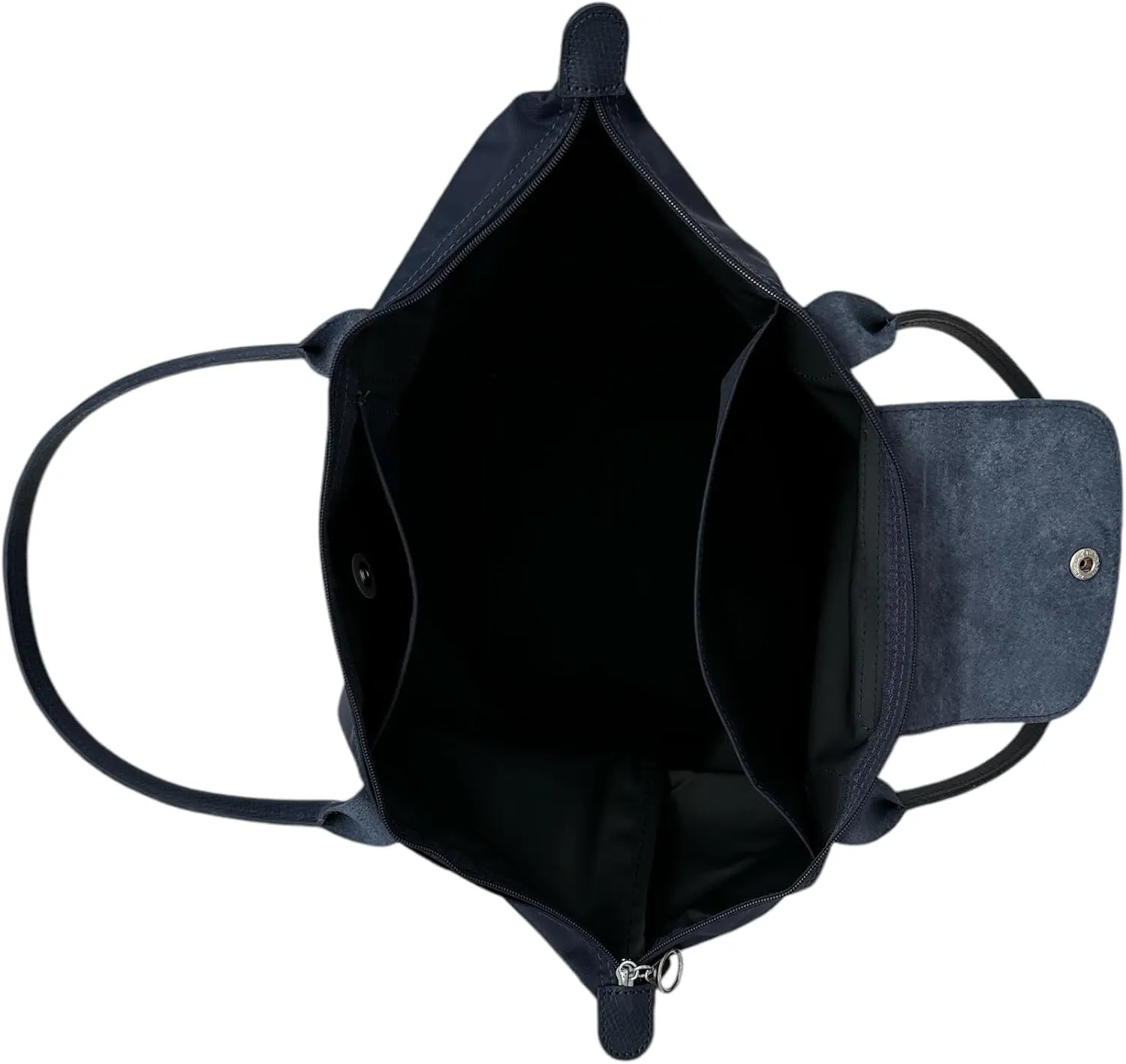 Designer-like Tote | Genuine Leather Trimming | Foldable | Nylon | Lightweight | Zipper Closure | Flat Inside Pockets
