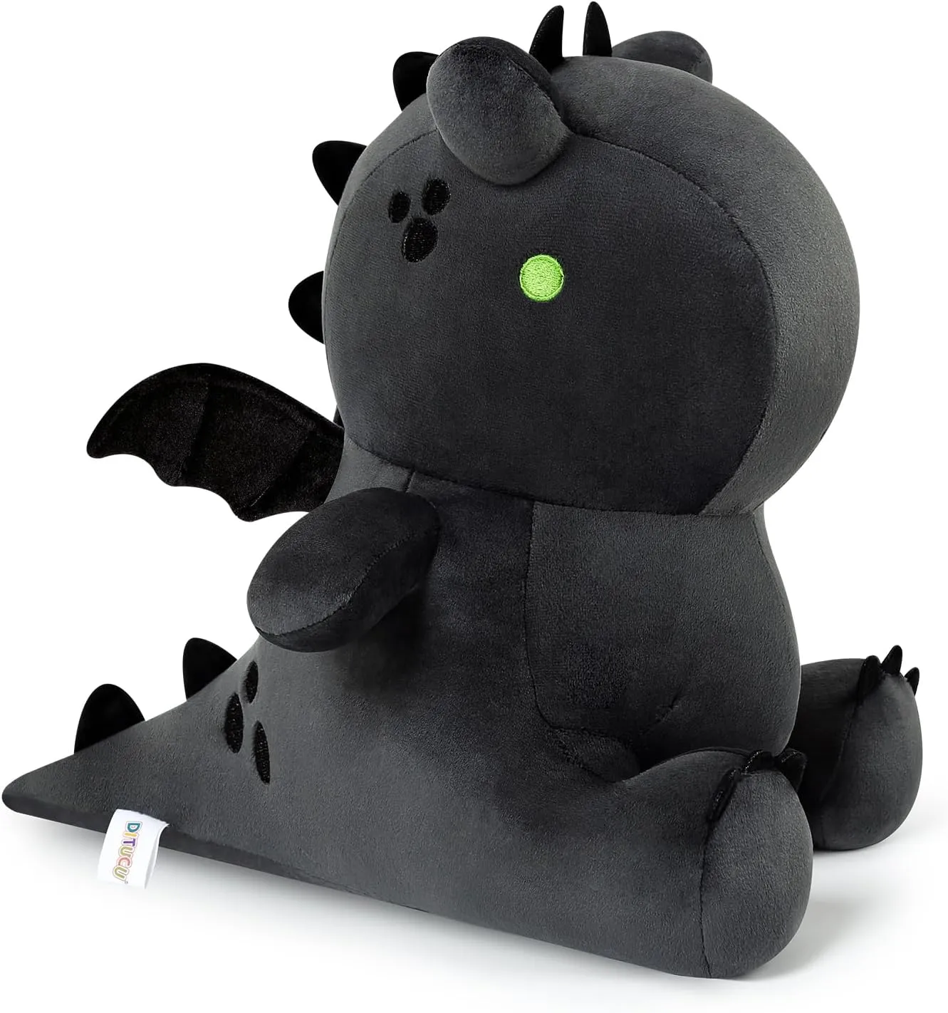Ditucu Cute Dragon Plush Stuffed Animal Plushies Toys Super Soft Dolls Birthday Gifts for Kids Girls Boys Black 12 inch