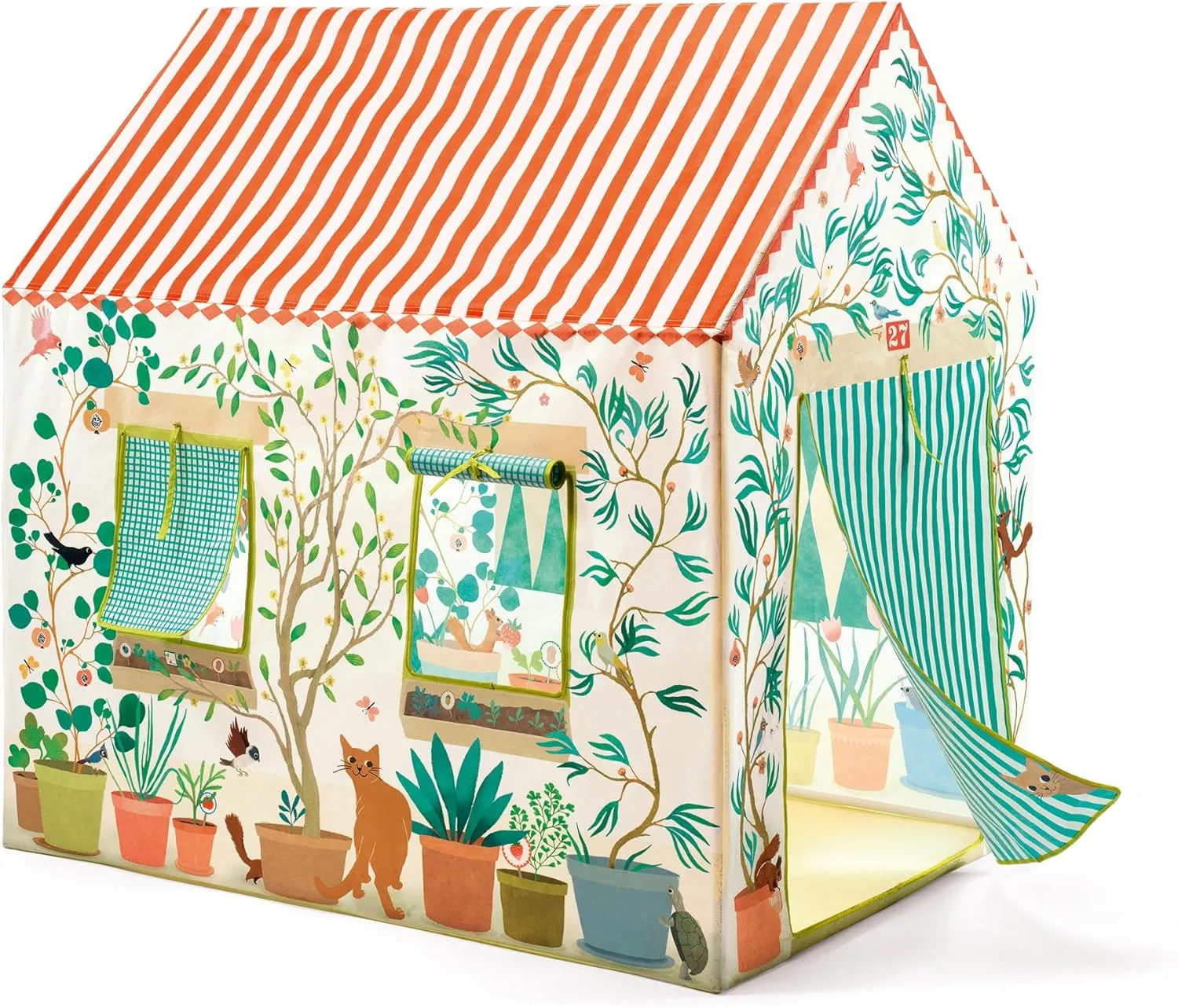 DJECO Play Tent Play House - Easy Assemble Kids Playhouse for Creativity, Imagination & Storytelling - Toddler Toys Play Tent, Bed Tent Furniture, Safe for Indoor Play Room & Outdoor Role Playing