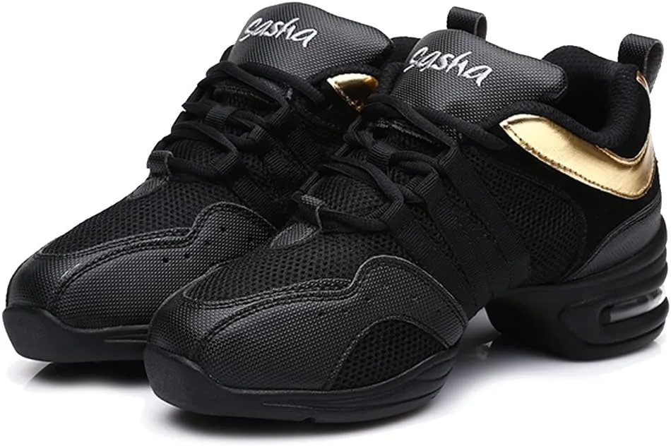 DKZSYIM Men and Women's Boost Dance Sneaker/Modern Jazz Ballroom Performance Dance-Sneakers Sports Shoes,Model B55/B56