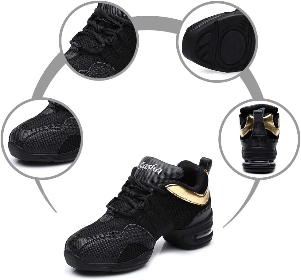 DKZSYIM Men and Women's Boost Dance Sneaker/Modern Jazz Ballroom Performance Dance-Sneakers Sports Shoes,Model B55/B56